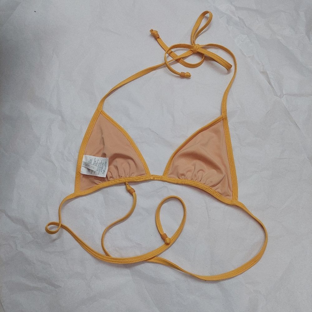 J. Crew Golden Yellow Triangle String Bikini Swim… - image 8